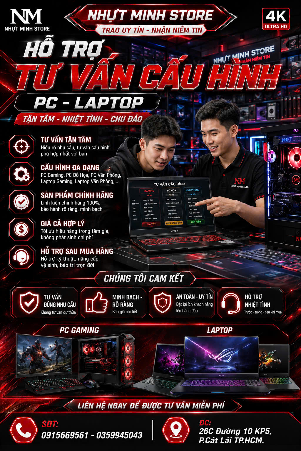 HỖ TRỢ TƯ VẤN CẤU HÌNH PC - LAPTOP 